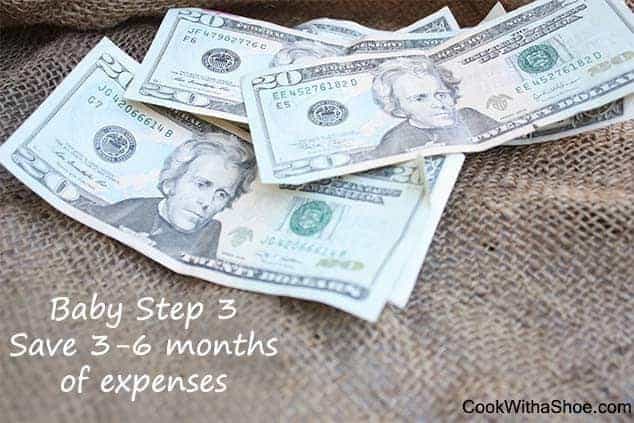 Baby Step 3: Save 3-6 months of expenses