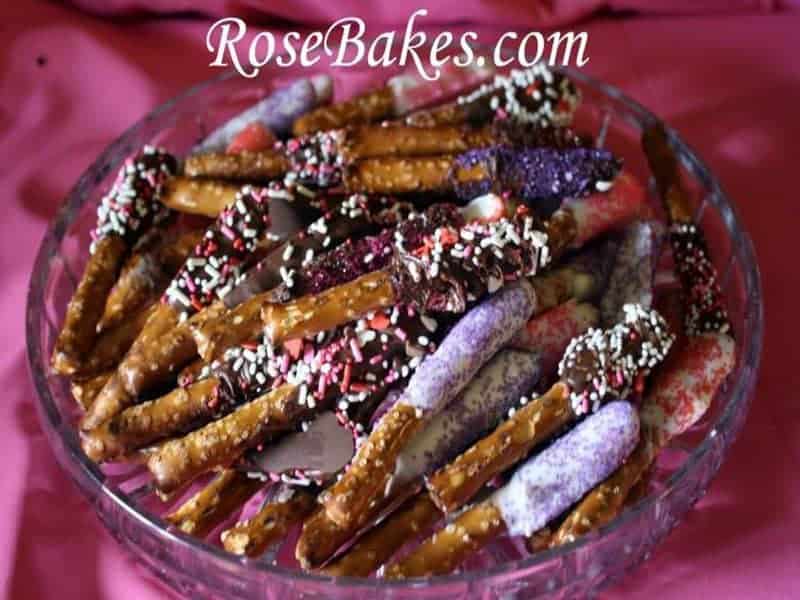 Chocolate Dipped Pretzels Rose Bakes