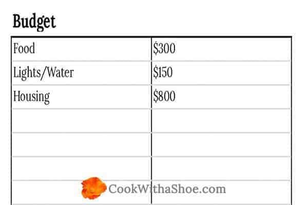 These 4 budget essentials need to be at the top of your budget!! |Cook With a Shoe