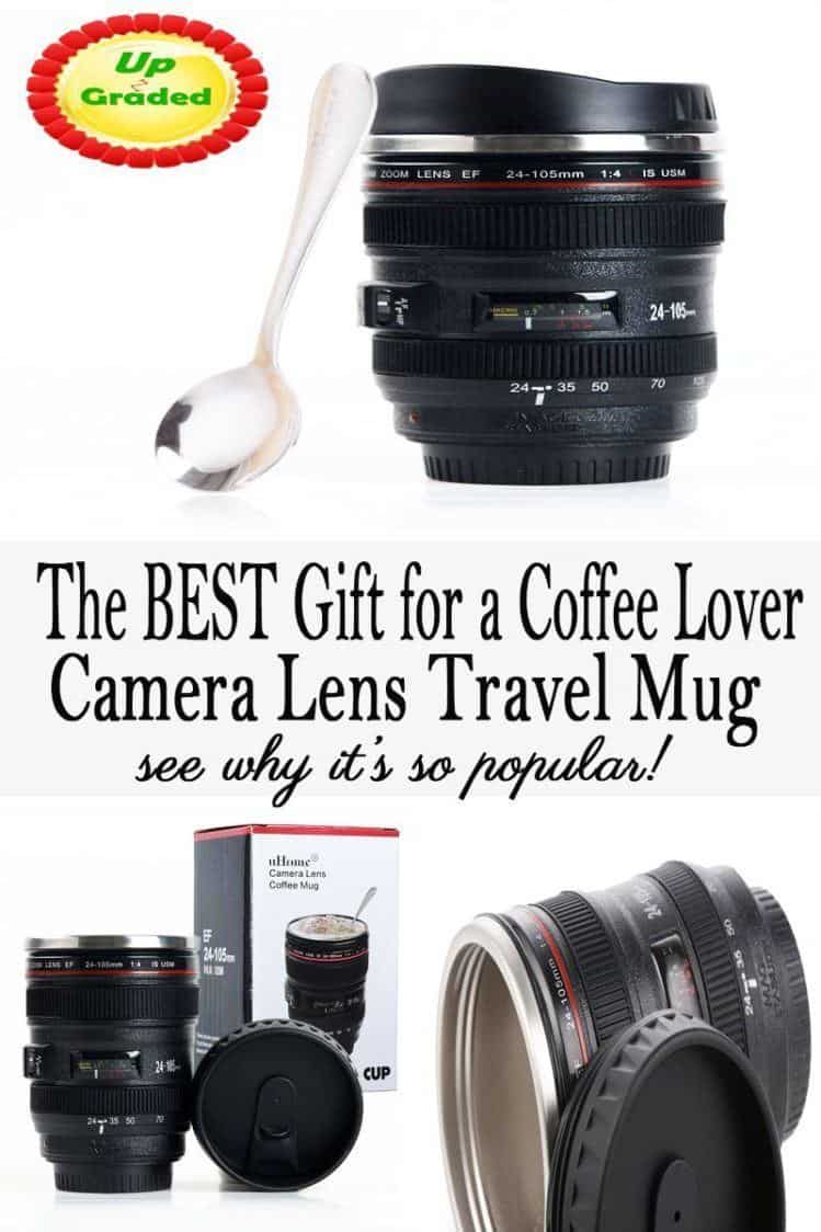 The BEST Gift for a Coffee Lover Camera Lens Travel Mug